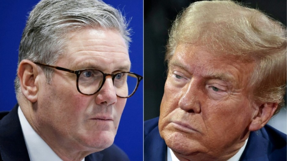 Keir Starmer (L) will told talks with Donald Trump in Washington