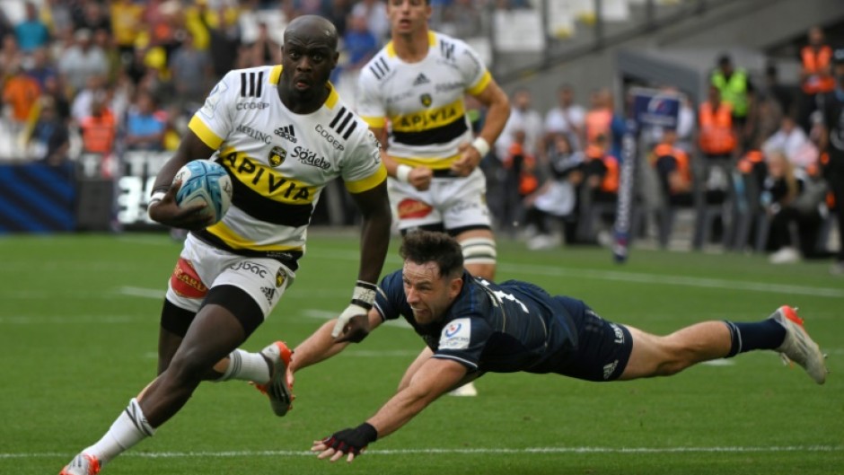 Raymond Rhule scores an early try as La Rochelle beat Leinster in the 2022 Champions Cup final against Leinster in Marseille