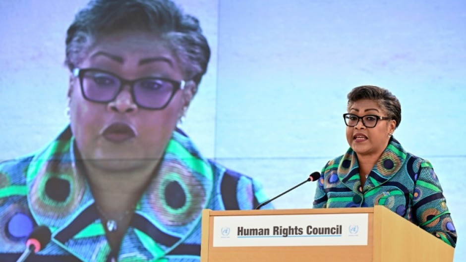 The DR Congo's Prime Minister Judith Suminwa Tuluka spoke at the UN Human Rights Council in Geneva