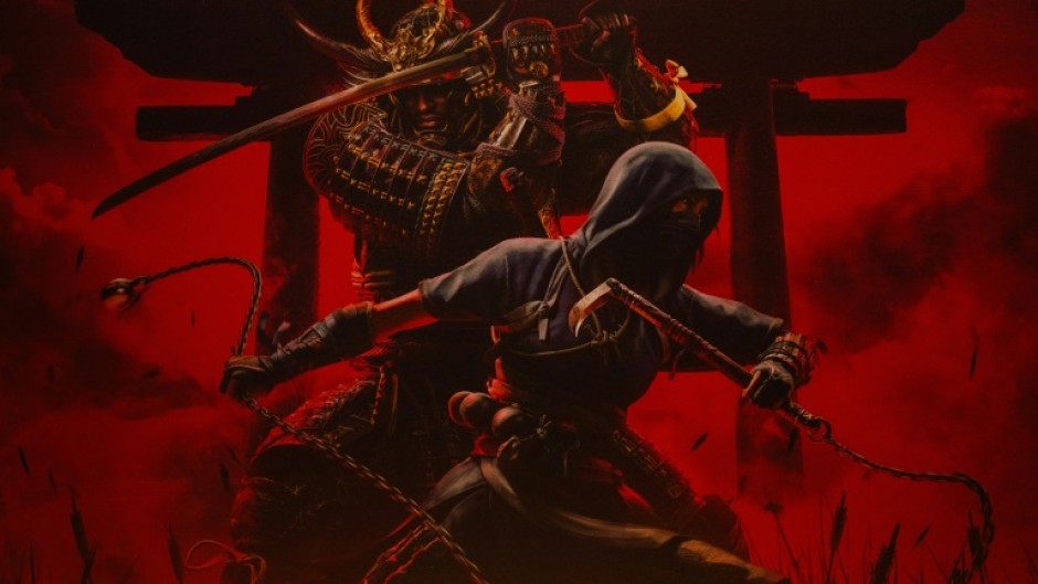 A poster for "Assassin's Creed Shadows" on display at the Paris Games Week fair in October 2024