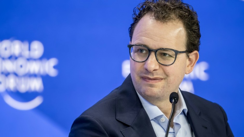 Anthropic CEO Dario Amodei took part in a session on artificial intelligence during the World Economic Forum annual meeting in Davos on January 23, 2025. 