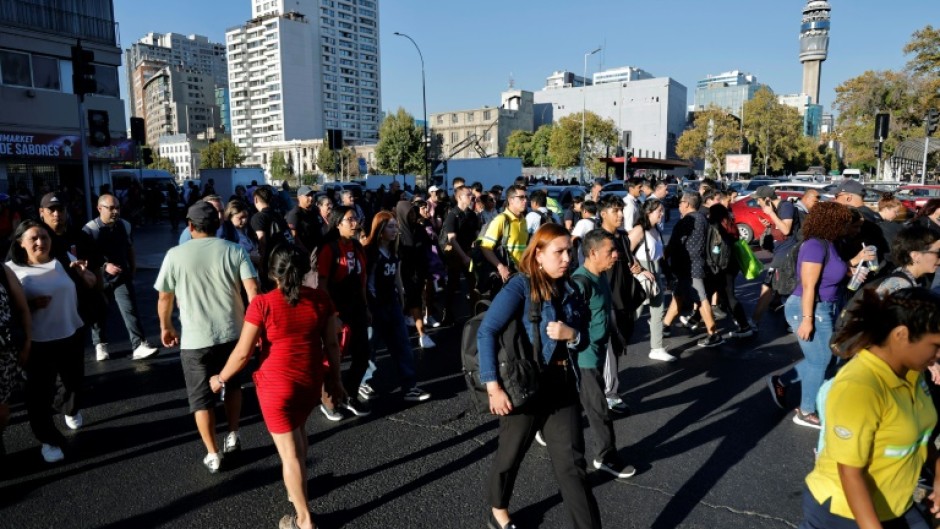 The blackout disrupted transport in the capital Santiago, where thousands of people were evacuated from the metro