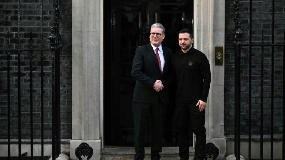 Well-wishers cheered Zelensky as Starmer greeted him outside Downing Street