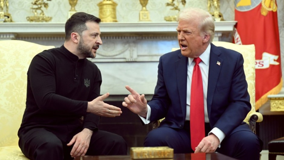 US President Donald Trump and Ukraine's President Volodymyr Zelensky meet in the Oval Office in February 2025