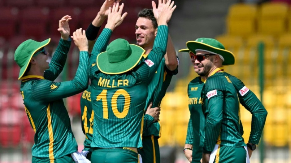 South Africa's Marco Jansen (C) picked up three wickets in the crushing win over England