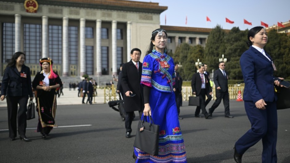 Sporting military uniforms and multi-coloured traditional garb, delegates from the four corners of China descended on the capital Tuesday 