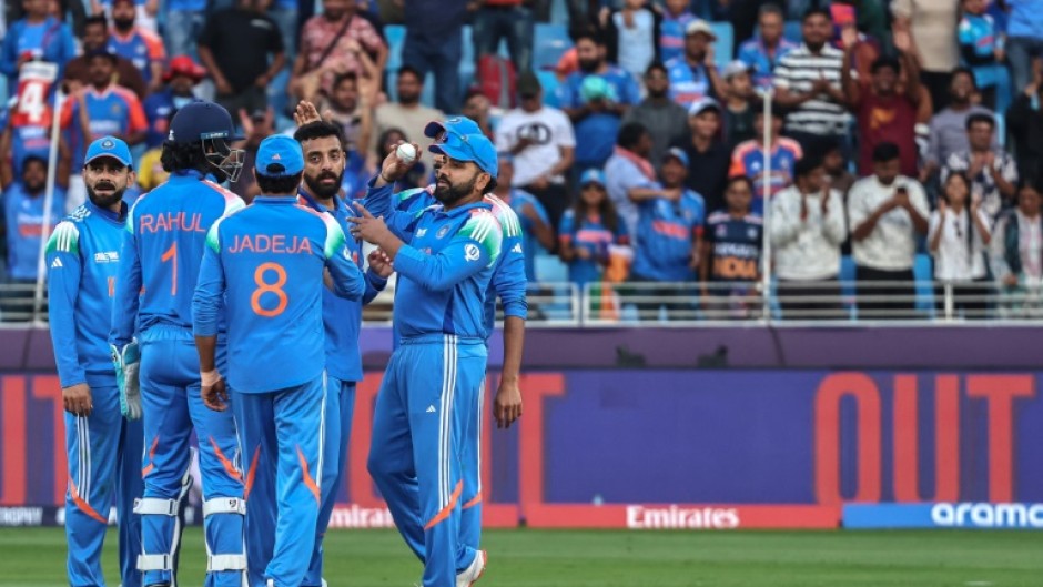 Varun Chakravarthy (2R) starred as India's spinners bowled their team to victory over New Zealand