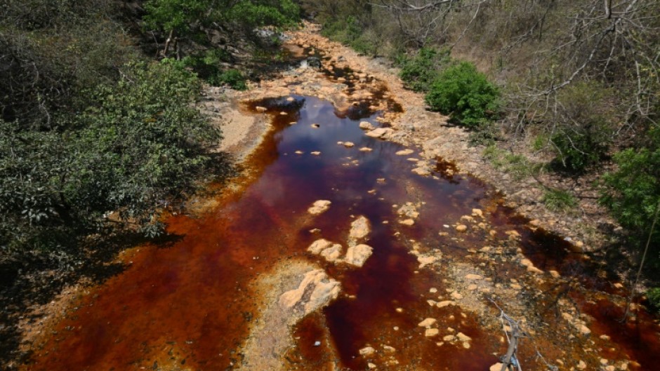 El Salvador's San Sebastian river has no fish -- a result of decades of gold mining nearby