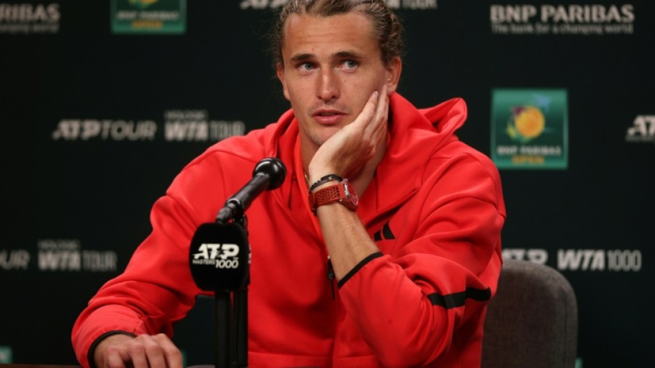 German top seed Alexander Zverev speaks to reporters before launching his BNP Paribas Open campaign at Indian Wells