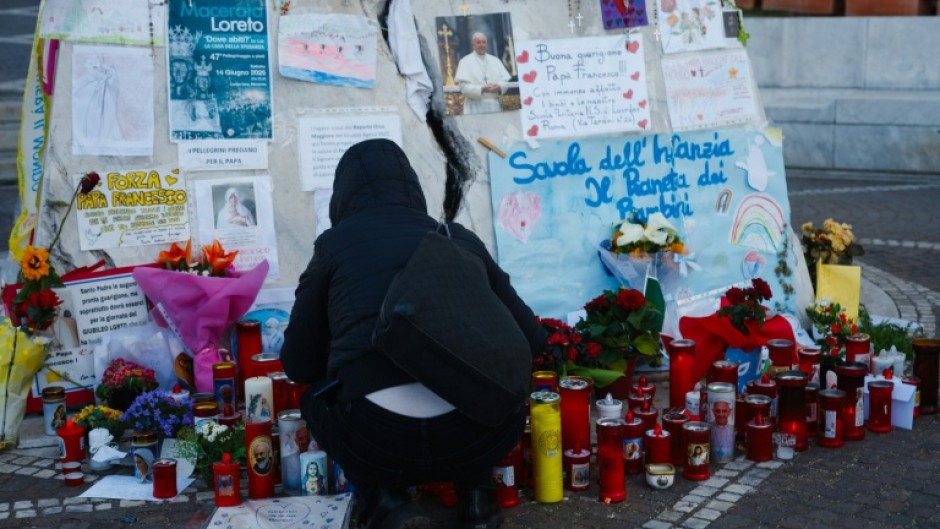 The pope has not been seen in public since he was hospitalised on February 14