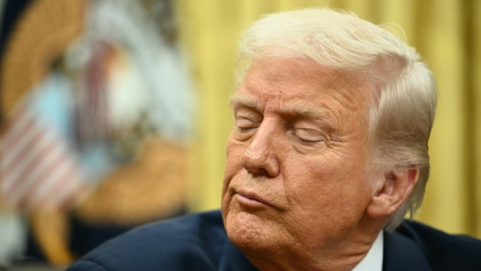 US President Donald Trump speaks after signing executive orders in the Oval Office on March 6, 2025