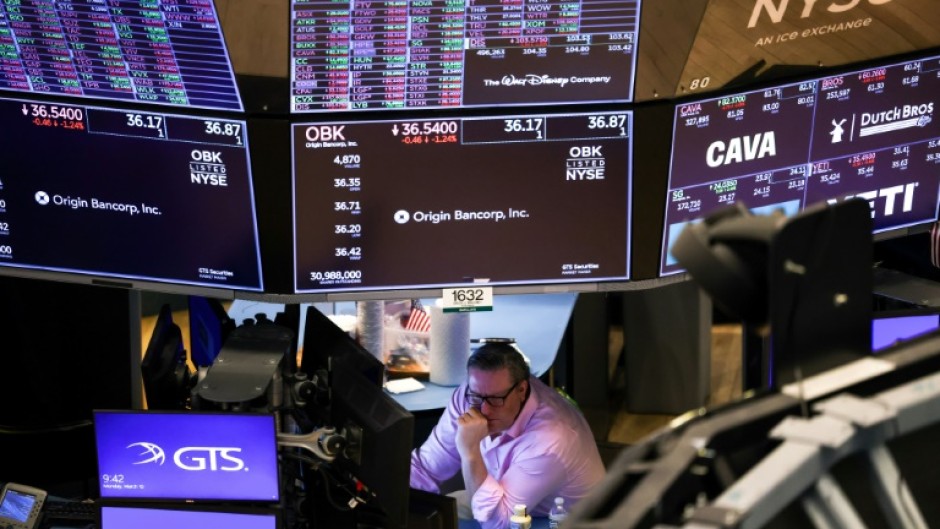 US stock markets took a battering over recession fears