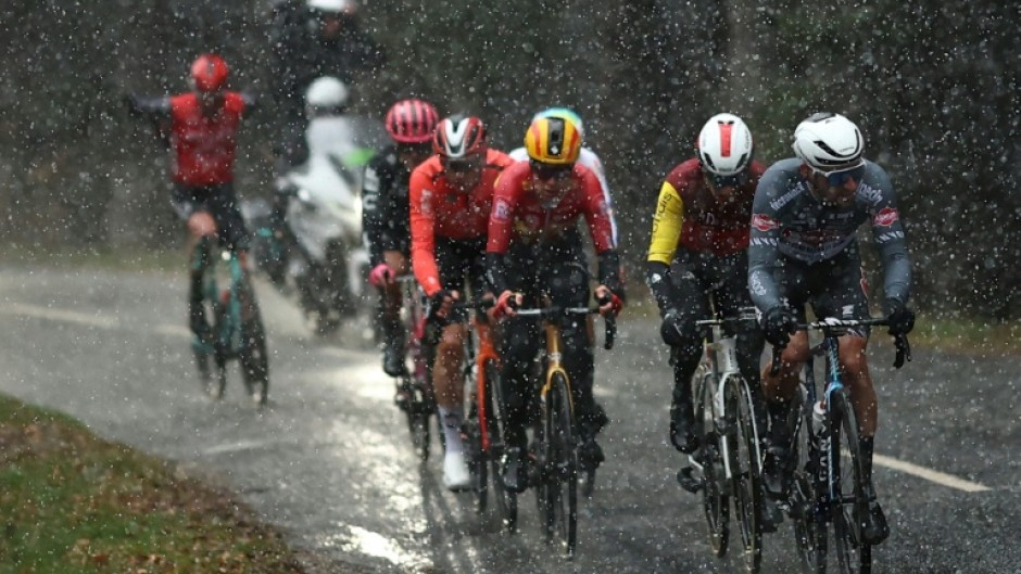 Paris-Nice, known as the 'Race to the Sun', was hit by hail, sleet and snow