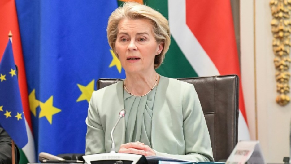 EU chief Ursula von der Leyen announced the 4.7-billion-euro investment package for South Africa, mainly for clean energy
