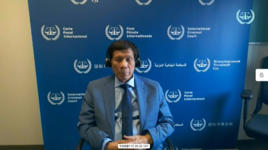 Duterte attends ICC hearing over drug war by video link