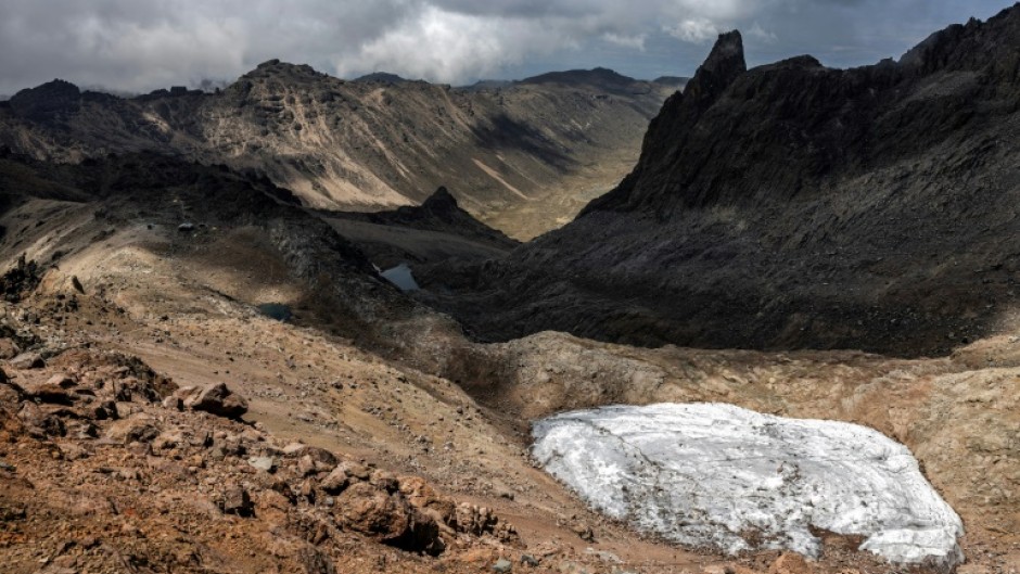 Mount Kenya's Lewis Glacier is rapidly shrinking