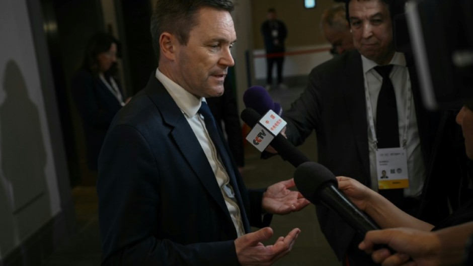 David Lappartient talks to the media after his failed bid for the IOC presidency