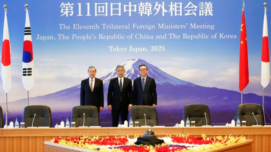 The foreign ministers' meeting follows a rare trilateral summit in May in Seoul