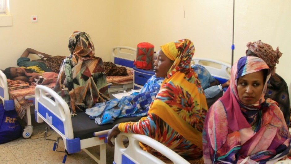Patients fill the reopened Saudi maternity hospital in Khartoum's sister city Omdurman, one of the few still functioning in greater Khartoum.