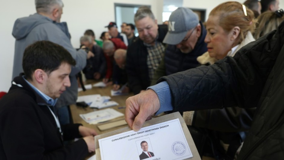 The CHP was voting on Sunday on choosing Imamoglu as its 2028 presidential candidate