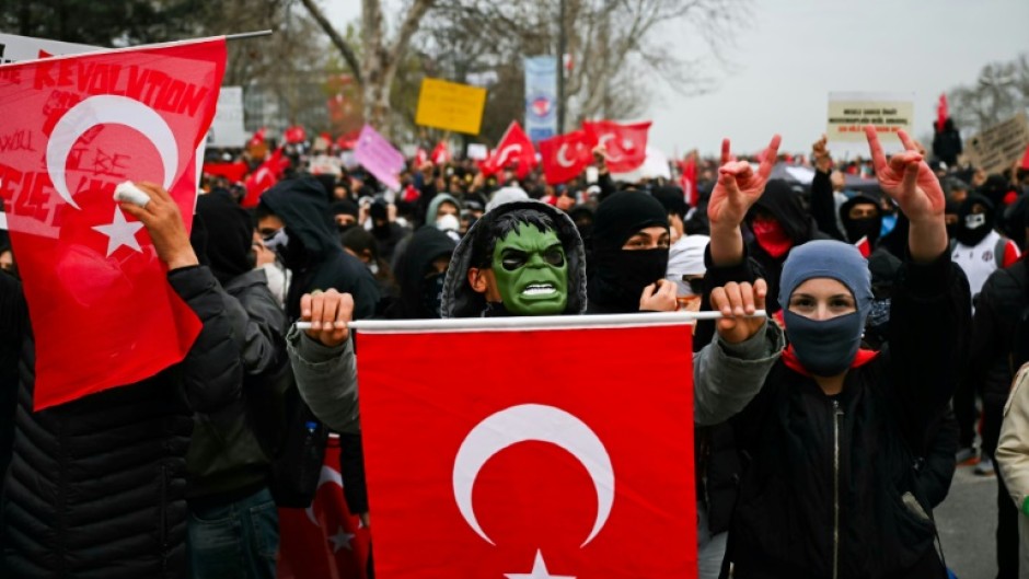 Many protesters say they are angry at the move to oust Imamoglu