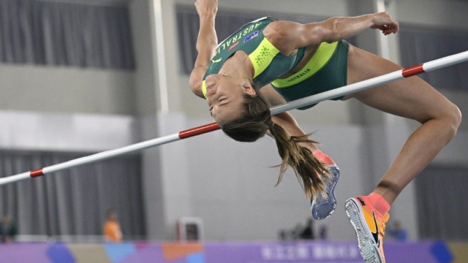 Australia’s Nicola Olyslagers retained her women’s high jump title at the Indoor World Athletics Championships in Nanjing