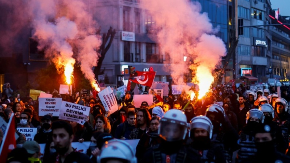 Turkey's President Recep Tayyip Erdogan has denounced the protests as 'street terror'