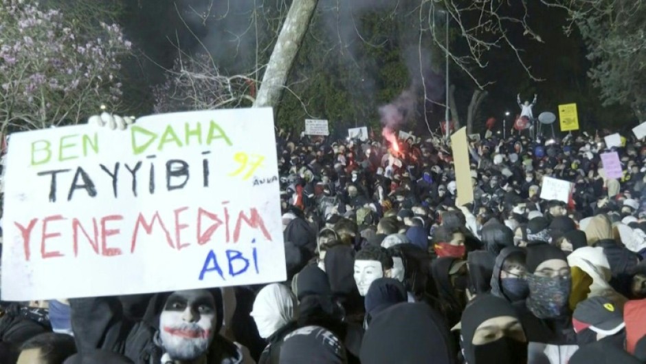 Protesters gather in Istanbul as demonstrations continue after arrest of mayor