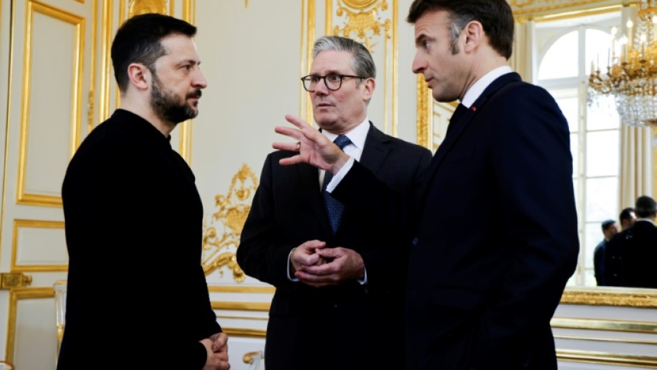 Ukraine's President Volodymyr Zelensky met Macron and UK Prime Minister Keir Starmer before the talks