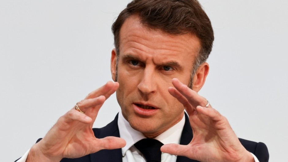 France's President Emmanuel Macron spoke of a "reassurance force" for Ukraine