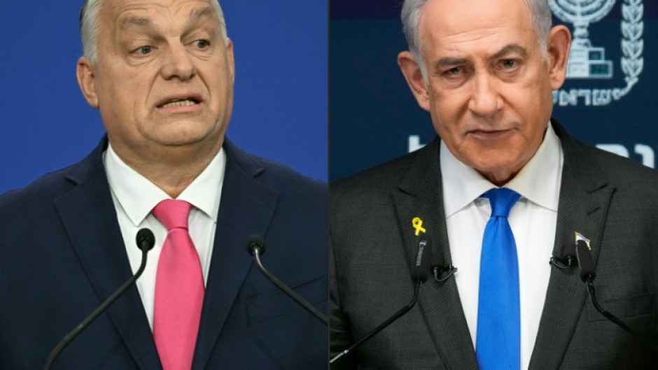 After Orban (L) invited him, Benjamin Netanyahu said, thanking his counterpart for showing 'moral clarity'