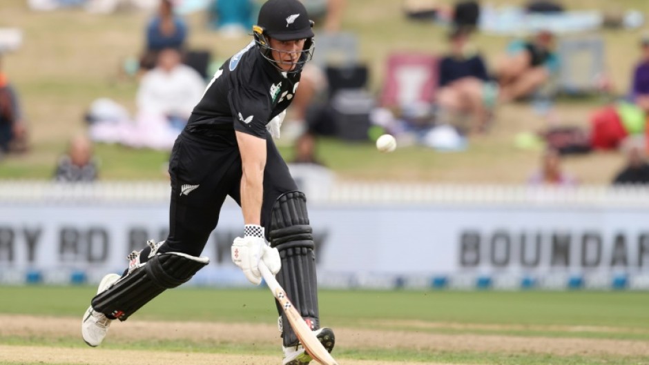 New Zealand's Mitch Hay makes a run during the 2nd ODI