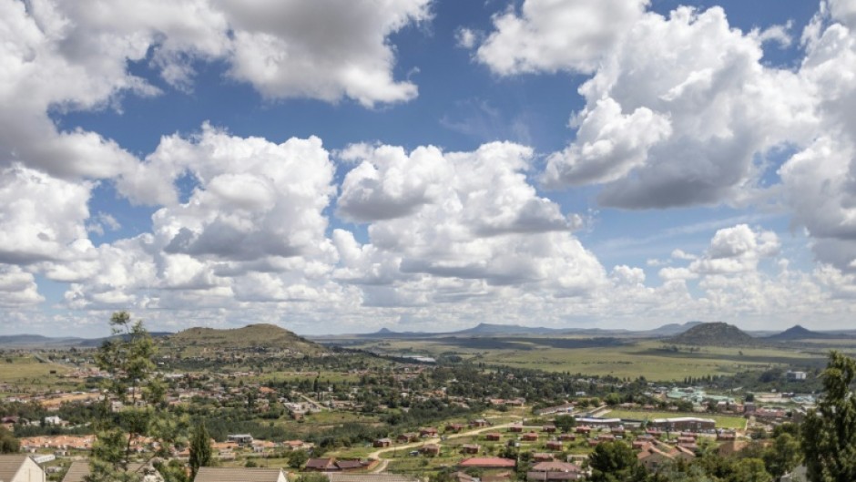 An aereal view of Lesotho's capital Maseru