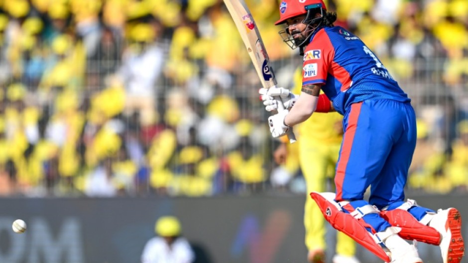 Delhi Capitals' KL Rahul during the Indian Premier League (IPL) Twenty20 cricket match against Chennai Super Kings