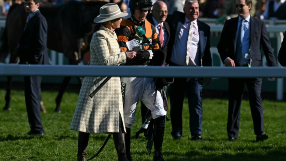 Patrick Mullins gives an interview after his win on Nick Rockett in the 2025 Grand National