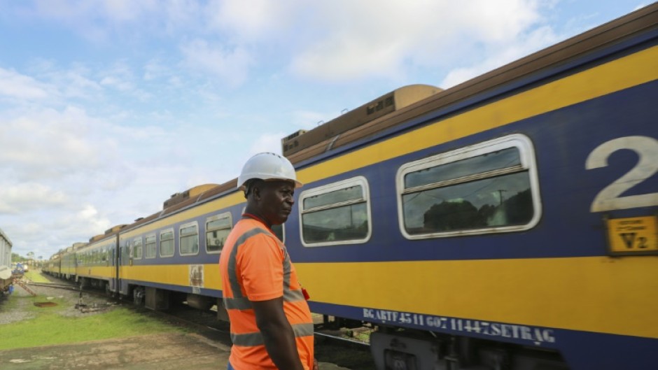 The railway links Gabon's mines to the capital Libreville and the Atlantic port of Owendo