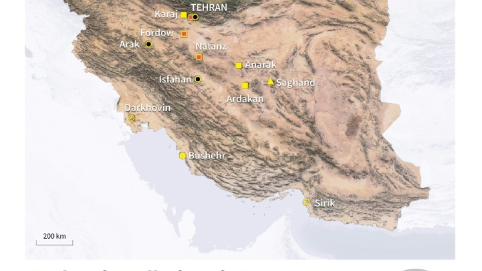 Nuclear installations in Iran