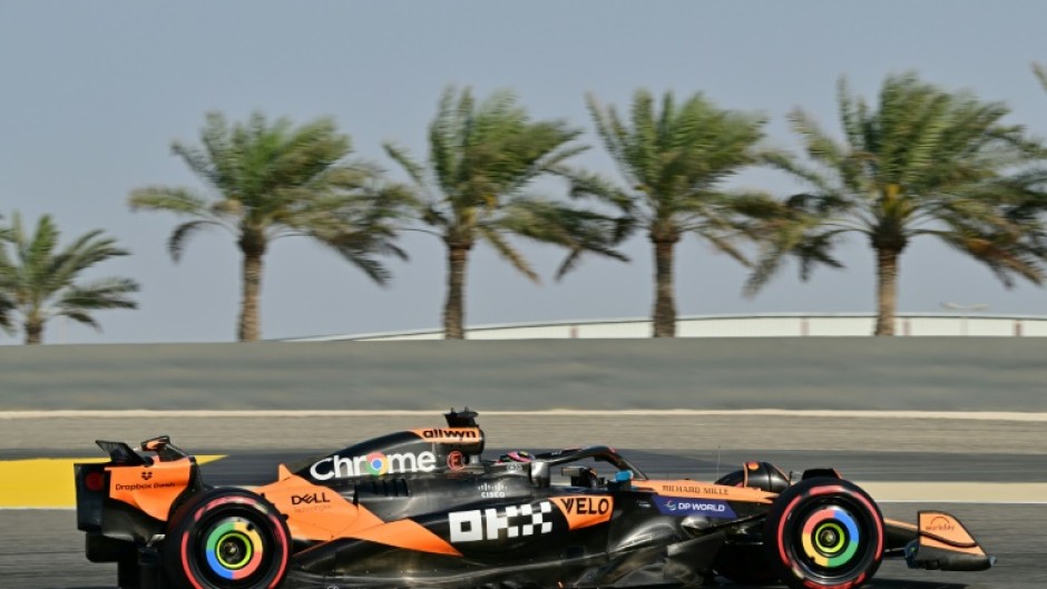 McLaren's Oscar Piastri on his way to topping third practice in Bahrain