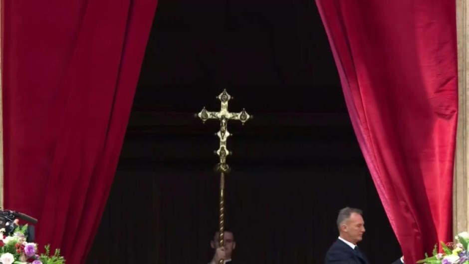 The pope wished the crowd a happy Easter