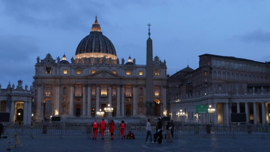 Dawn breaks on St Peter's Square two days after death of Pope Francis