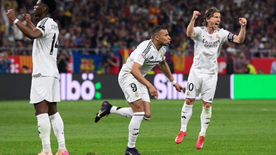 Real Madrid's French forward Kylian Mbappe was superb after he came on from the bench in the second half