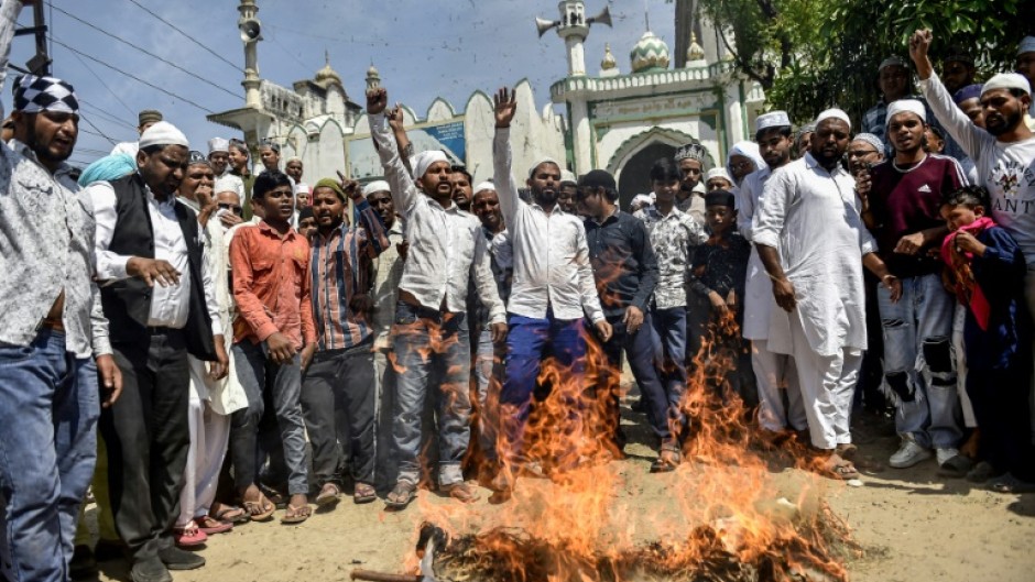 People in India protest following the deadly attack on tourists in Pahalgam