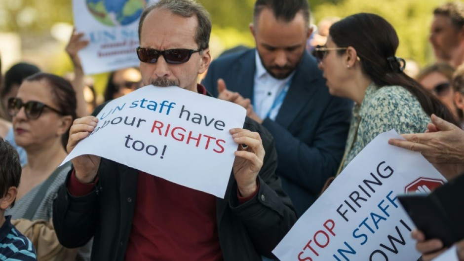 A number of UN agencies have announced job cuts and a halt in life-saving programmes