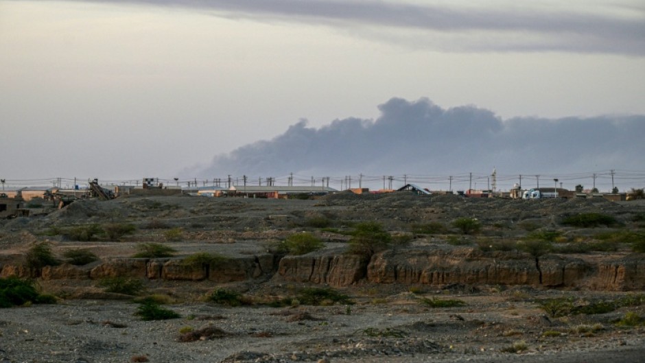 Smoke rises from Port Sudan airport on May 4, 2025