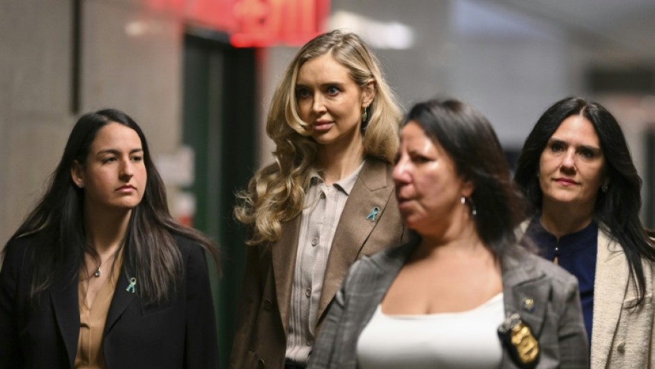 Former model Kaja Sokola (center) testified against disgraced movie mogul Harvey Weinstein in Manhattan Criminal Court during his rape and sexual assault re-trial in New York