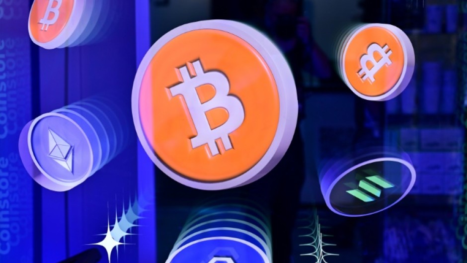 Logos of Bitcoin and different cryptocurrencies