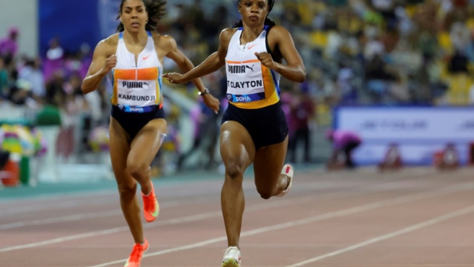 Tia Clayton blasted to victory in the women's 100m at the Doha Diamond League
