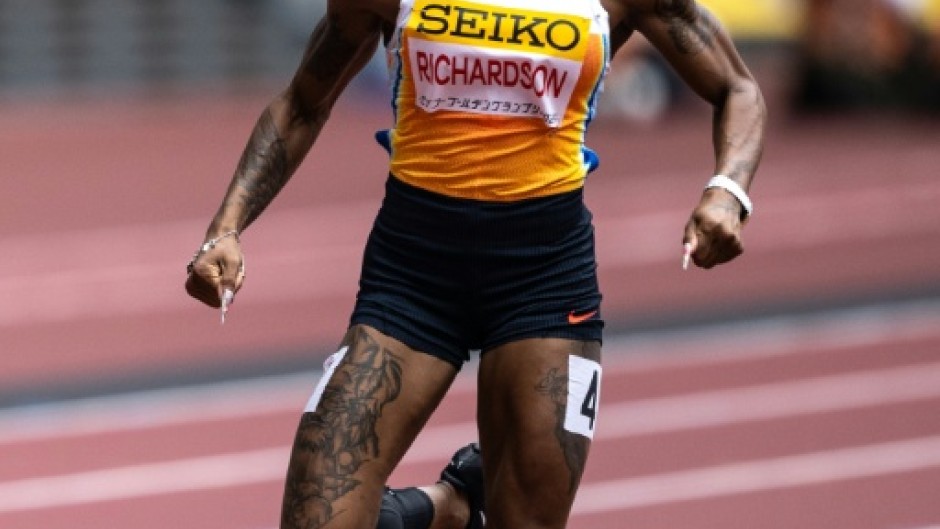 Sha'Carri Richardson trails in fourth in the women's 100m at the Golden Grand Prix in Tokyo