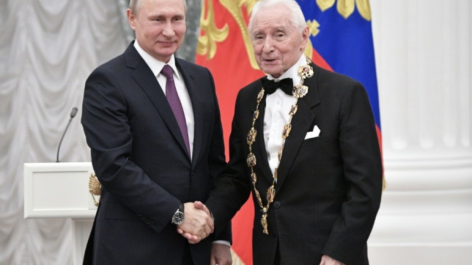 Yuri Grigorovich (R) was for three decades the lead choreographer at Moscow's famed Bolshoi Theatre