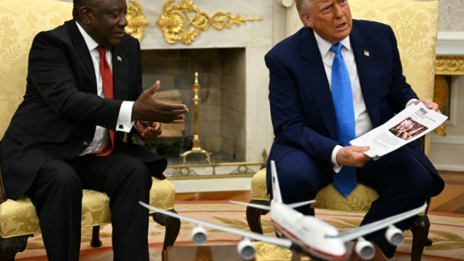 US President Donald Trump ambushed visiting South African President Cyril Ramaphosa with what he said was proof of genocide against white people
